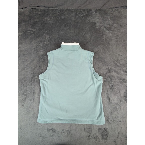 Vintage Y2K Eddie Bauer Sherpa Lined Vest‎ Women's Medium Teal Blue Full Zip - Picture 3 of 8